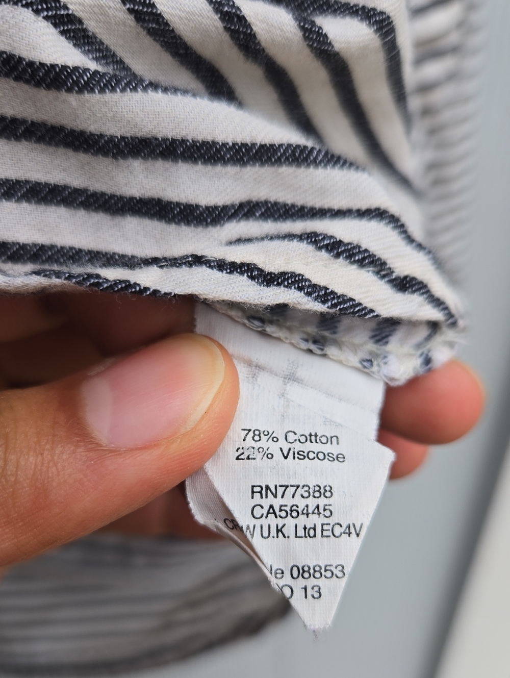 J. Crew Striped Peasant Tunic with Pink Embroidery - Picture 3 of 6
